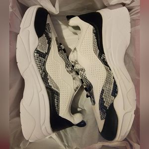 Shoe Dazzle black and white sneakers, size 8.5